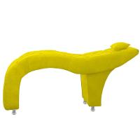 Maca Estofada Capitone Julia Para Estetica Facial Sombrancelha E Cilios Suede Cor Amarelo - 2