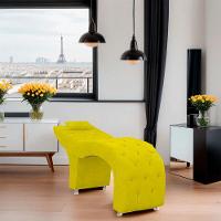 Maca Estofada Capitone Julia Para Estetica Facial Sombrancelha E Cilios Suede Cor Amarelo - 6