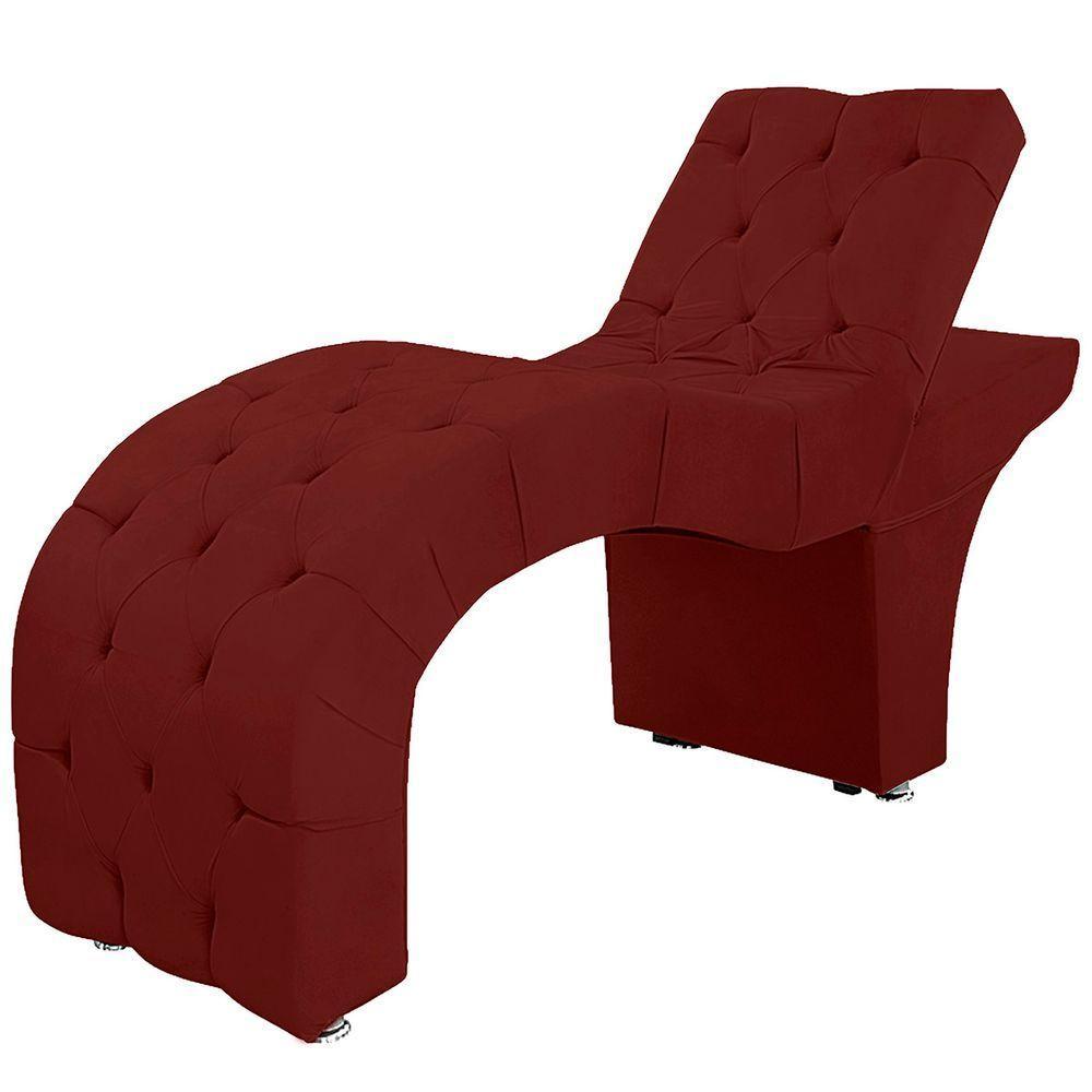 Maca Capitone Reclinável Estofada Para Estetica Facial Sombrancelha E Cílios Suede Yasmim Cor Marsala - 5