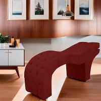 Maca Capitone Reclinável Estofada Para Estetica Facial Sombrancelha E Cílios Suede Yasmim Cor Marsala