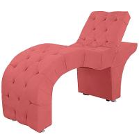 Maca Capitone Reclinável Estofada Para Estetica Facial Sombrancelha E Cílios Suede Yasmim Cor Rose - 3