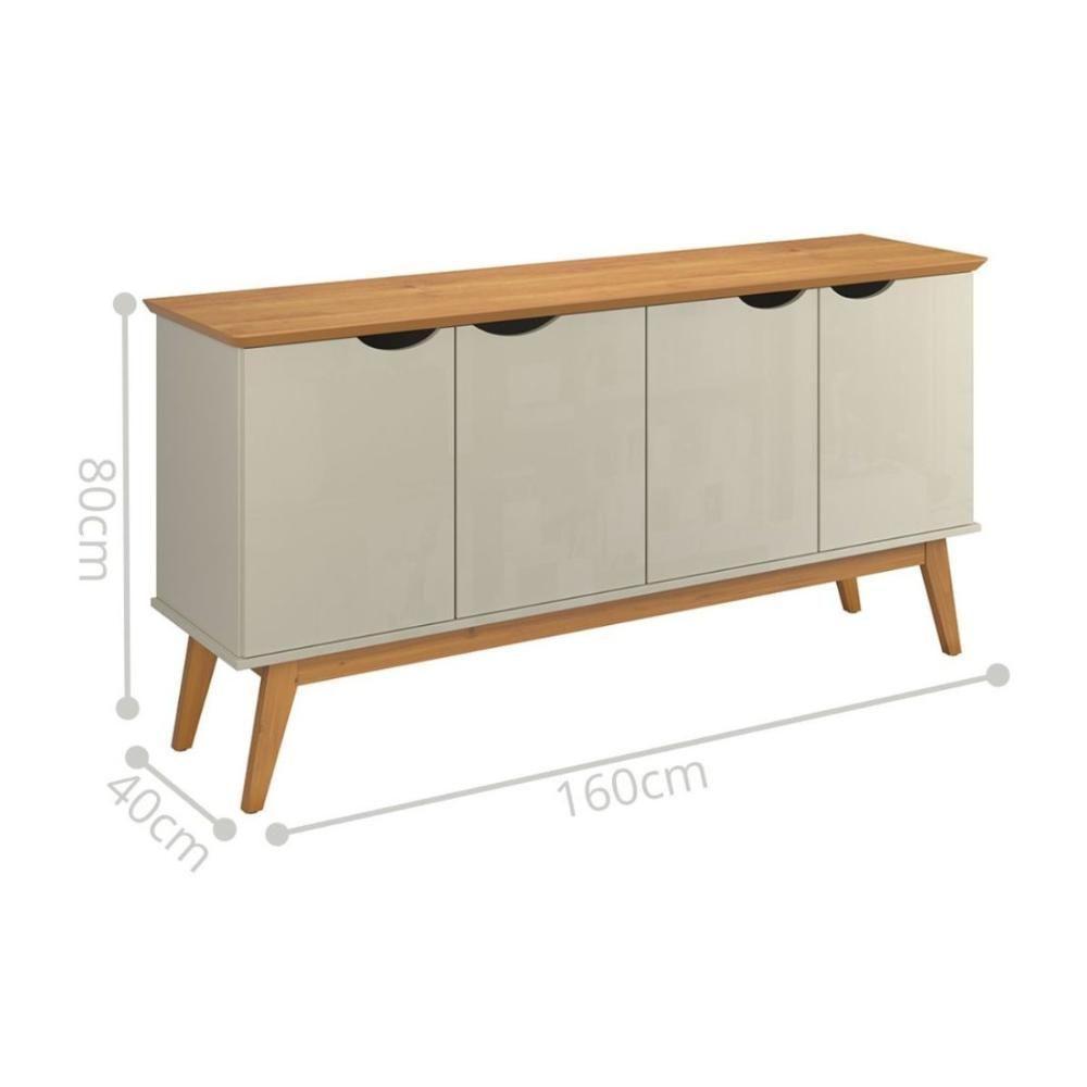 Buffet Com Portas Colatina Off White Cinamomo - 4