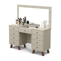 Penteadeira Com Camarim Eloisa 9 Gavetas Off White - 2