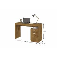 Mesa De Computador Solteiro Melissa 1 Porta E 1 Gaveta Nature - Permóbili - 3