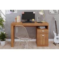 Mesa De Computador Solteiro Melissa 1 Porta E 1 Gaveta Cinamomo - Permóbili - 1