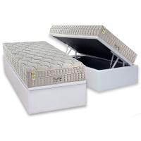 Conjunto Box Baú Solteiro Colchão Molas D Angelis Anjos Ensacadas King Best New + Base Crc Courano White (88x188) - 1