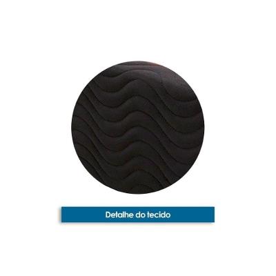 Conjunto Box Queen Colchão Espuma Paropas D45 Pasquale Wave Black + Base Crc Suede Black (158x198)