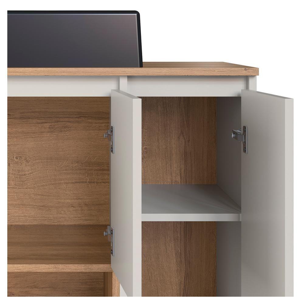 Gabinete Suspenso 80 Cm Com Cuba Preta Bl9220 Mell Arenas Faem - 6