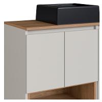 Gabinete Suspenso 80 Cm Com Cuba Preta Bl9220 Mell Arenas Faem - 5