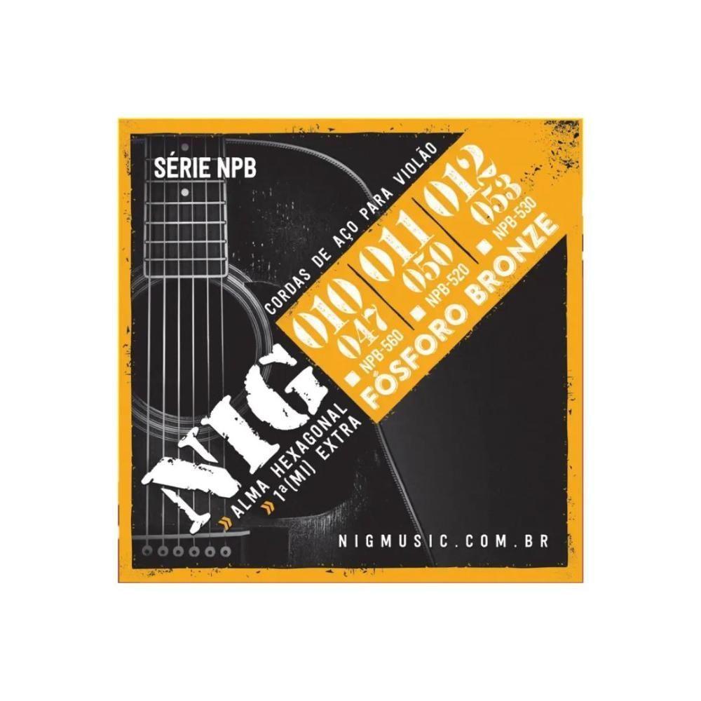 Encord. Violao Aco Fosforo Bronze Npb520 .011 Nig [f086] - 1