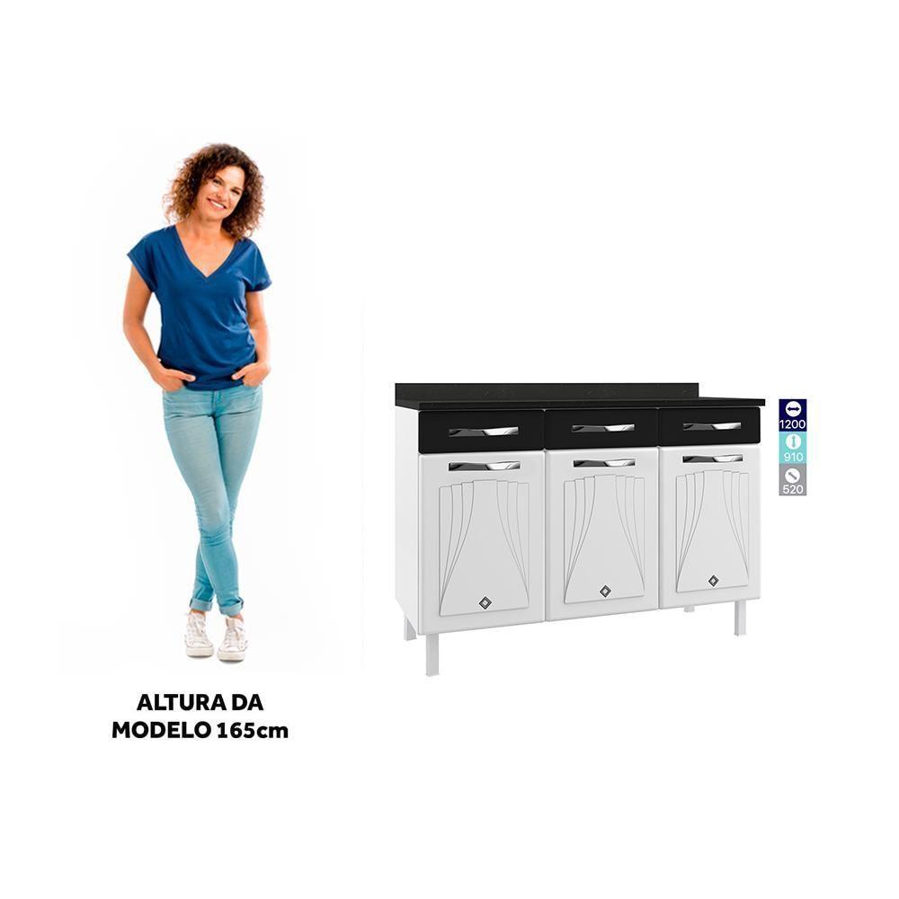 Balcão De Cozinha De Aço Triplo Telasul Star New com Tampo - 2