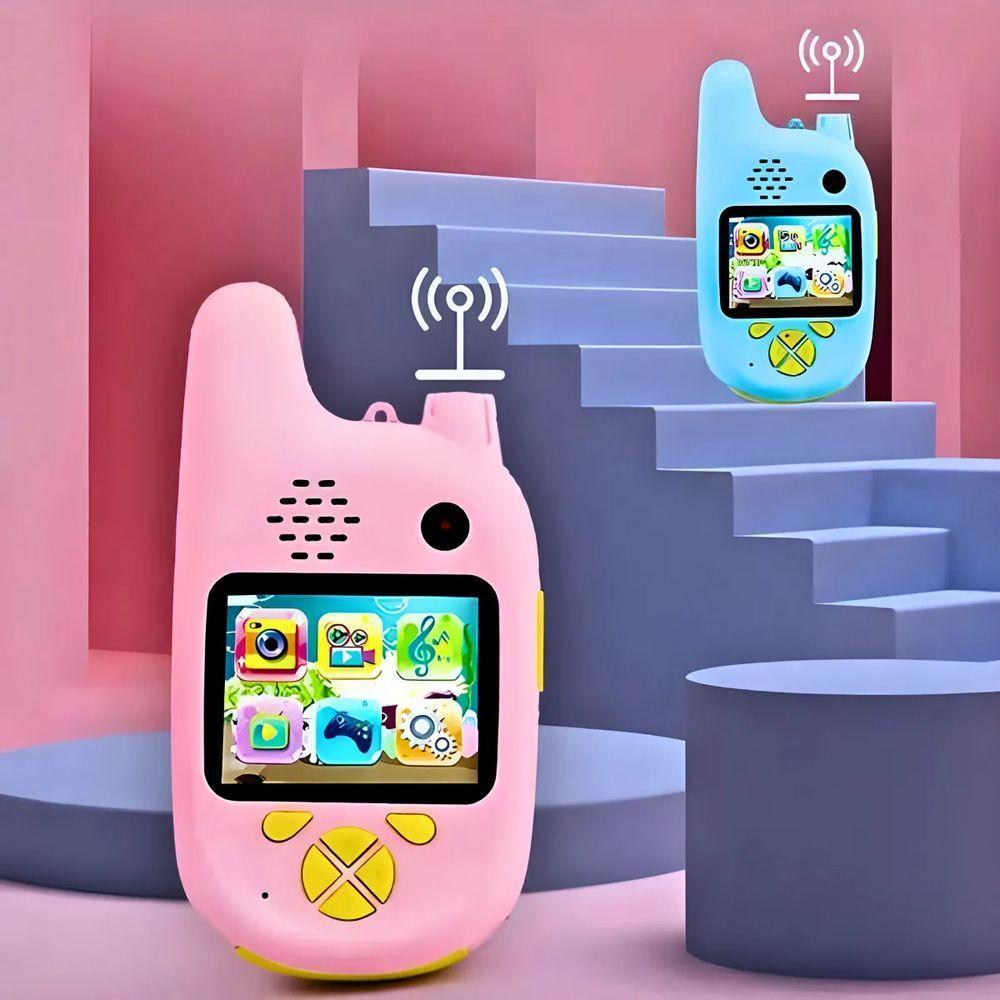 Par Walkie Talkie Infantil Com Câmera Digital Para Crianças Profissional - 6