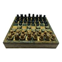 Tabuleiro 2 Em 1 Xadrez Damas Com Porta Peças 22 Cm - 2