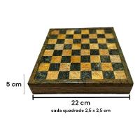 Tabuleiro 2 Em 1 Xadrez Damas Com Porta Peças 18 Cm