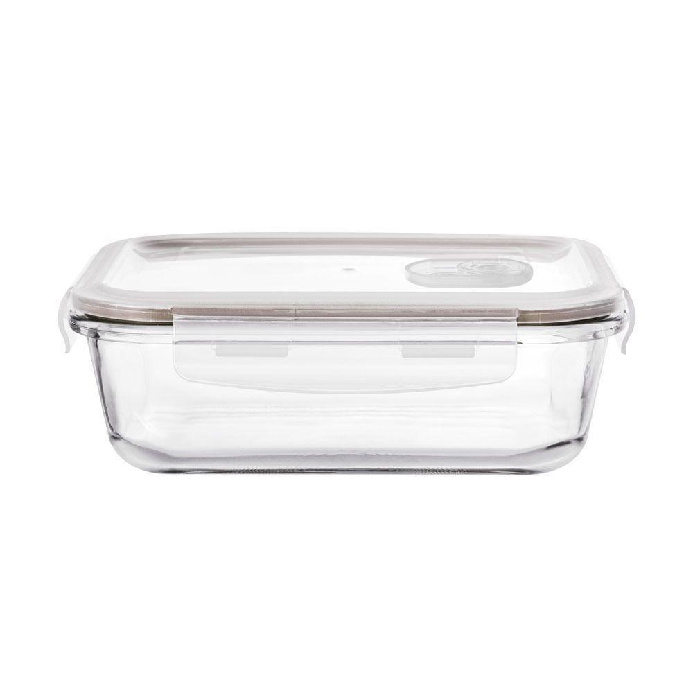 Pote Hermético Retangular Em Vidro 370ml 56x153x11cm - 1