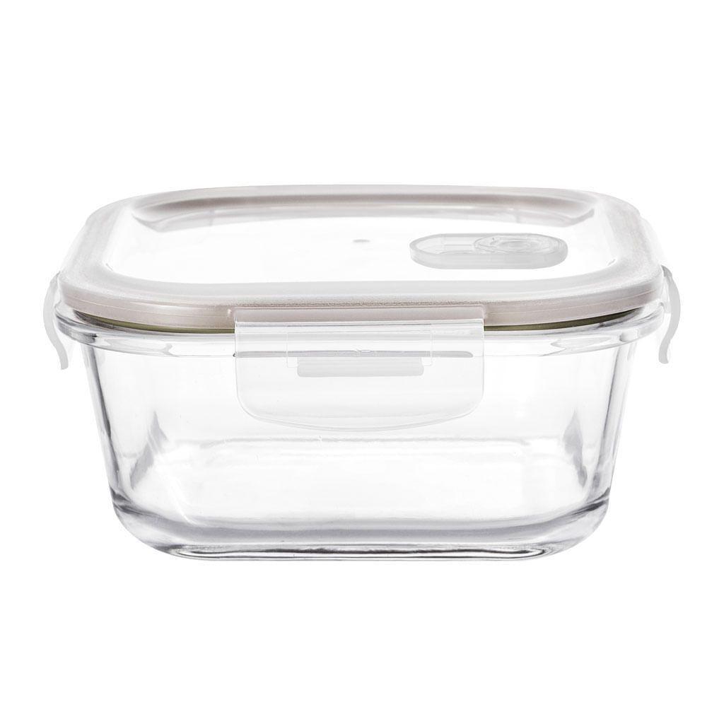 Pote Hermético Quadrado Em Vidro 520ml 65x137x137cm - 1