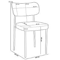 Cadeira Decorativa Para Sala De Jantar Melina Base Arena L02 Faixa Couríssimo Camel Facto Branco - 5