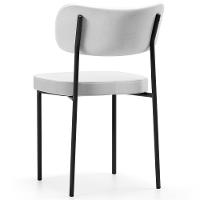 Kit 02 Cadeiras Decorativa Para Sala De Jantar Melina L02 Faixa Couríssimo Camel Facto Branco - 7