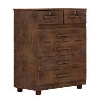 Cômoda Mônaco Com 6 Gavetas E 4 Pés Nyne Castanho - 1