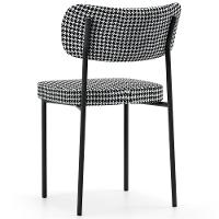 Cadeira Decorativa Para Sala De Jantar Melina L02 Faixa Couríssimo Whisky Pied Poule - 7