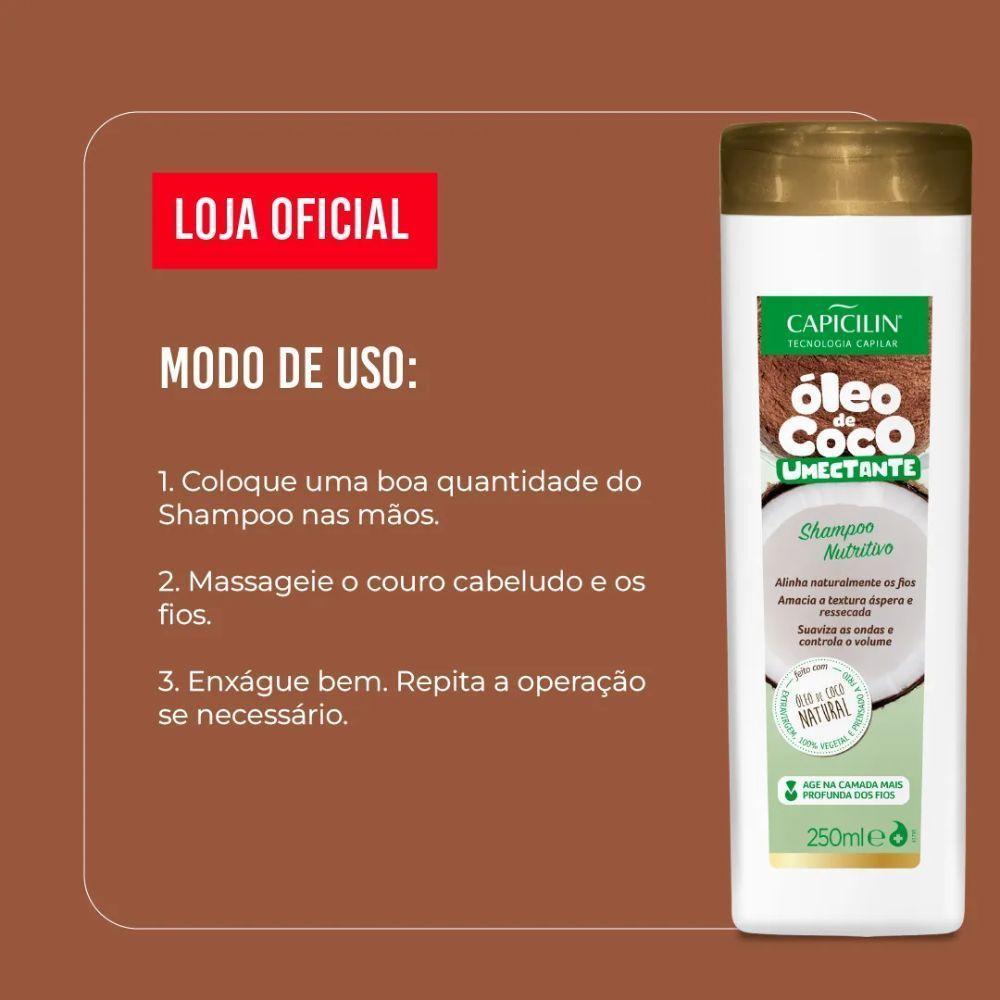 Shampoo Capicilin óleo De Coco 250ml - 2