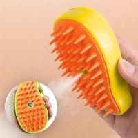 Escova Autolimpante 3 Em 1 Para Pets A Vapor Com Spray - 3