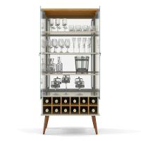 Cristaleira Com Prateleiras Medeiros Off White Cinamomo - 2