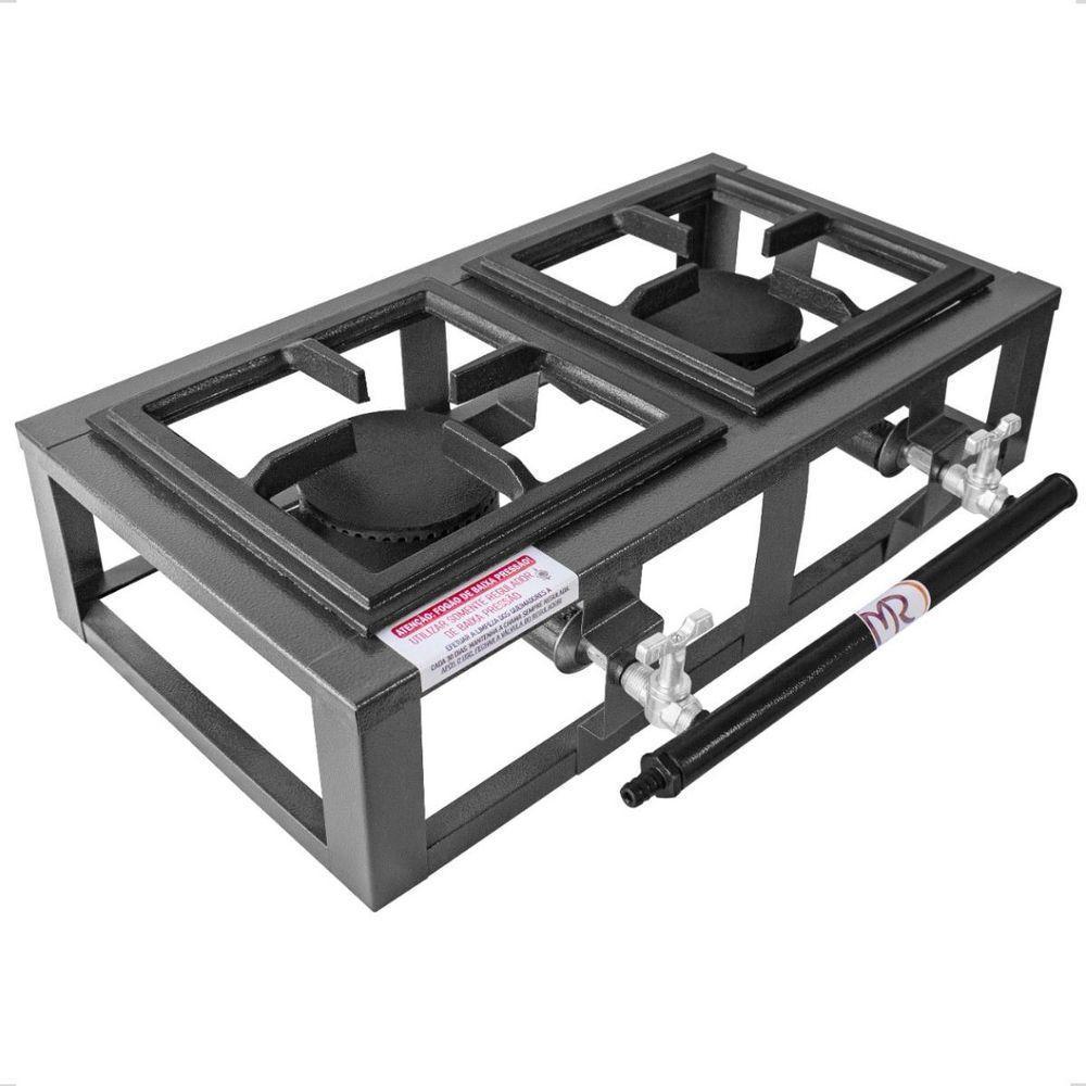 Fogão Industrial 2 Bocas Portatil A Gas Camping - 1