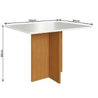 Mesa De Jantar 4 Lugares Indekes Mônaco 110x80cm - 2