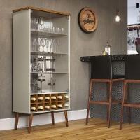 Cristaleira Com Prateleiras Medeiros Off White Cumarú - 1