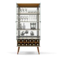 Cristaleira Com Prateleiras Medeiros Off White Cumarú - 2