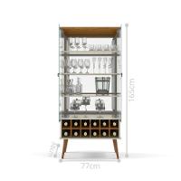 Cristaleira Com Prateleiras Medeiros Off White Cumarú - 3