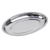 Kit 6 Travessa Oval Inox Funda Parmegiana Arroz 30cm - 1