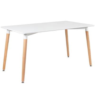 Mesa De Jantar Retangular Eames 80 X 140 Cm Branco Branco