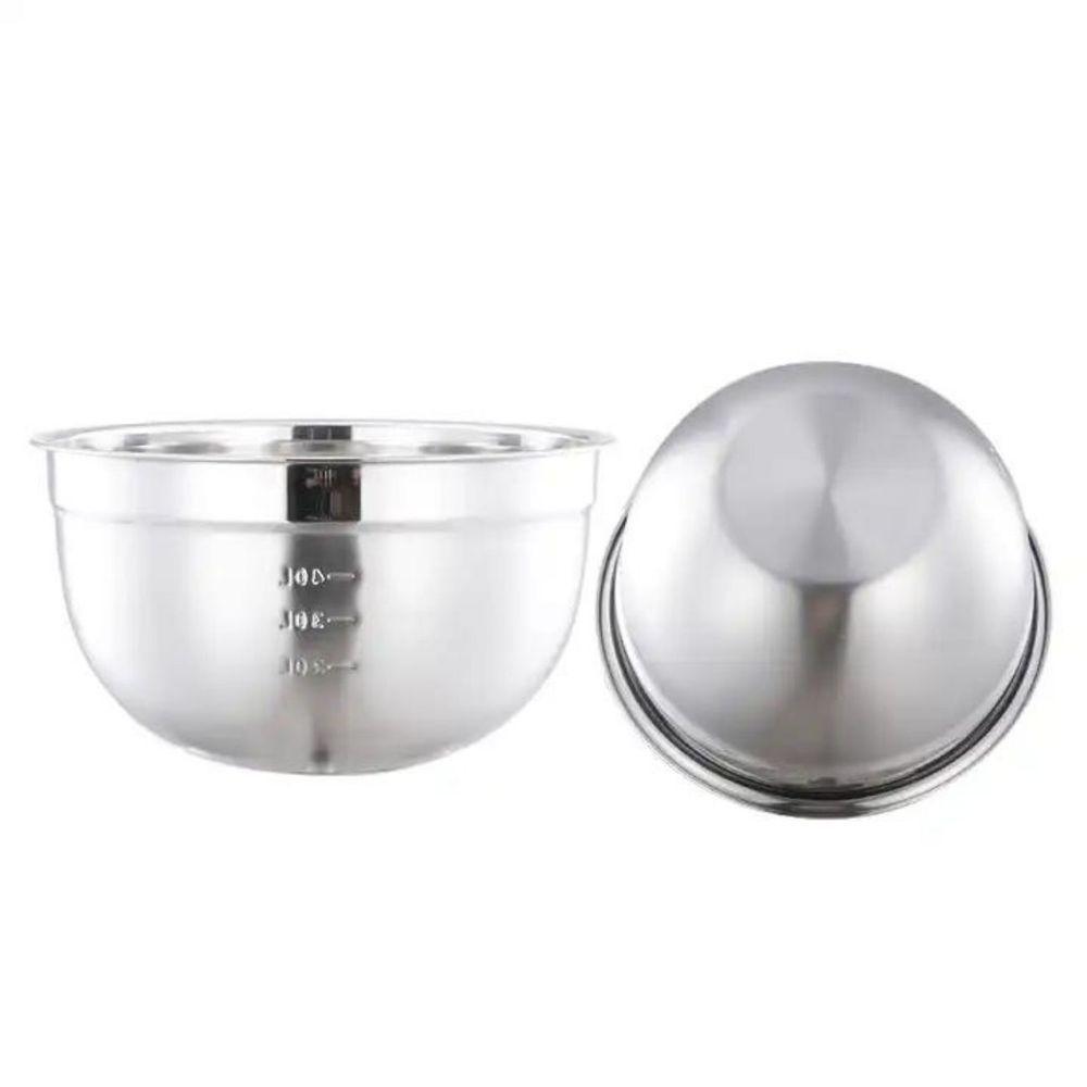 Tigela Mixing Bowl Inox Multiuso Salada Molho Cozinha 22cm - 6