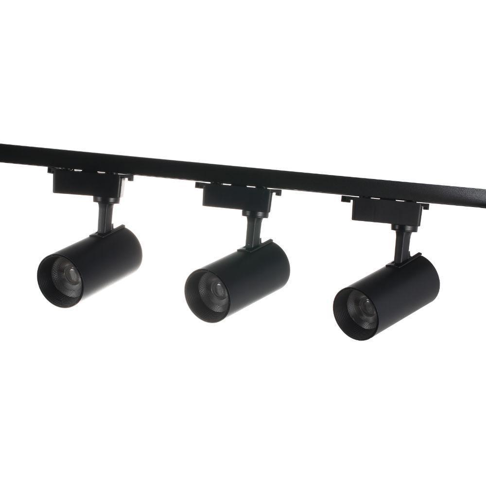 Spot P- Trilho Authentic Preto 12w Branco 6500k - 2