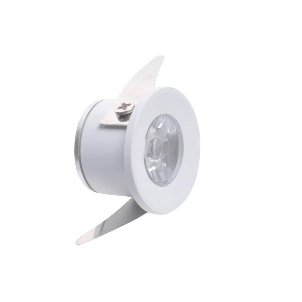 Mini Spot Led De Embutir Redondo 1w 3000k Branco - 1