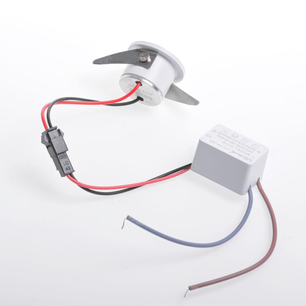 Mini Spot Led De Embutir Redondo 1w 3000k Branco - 4