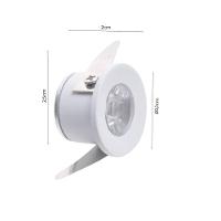 Mini Spot Led De Embutir Redondo 1w 3000k Branco - 5