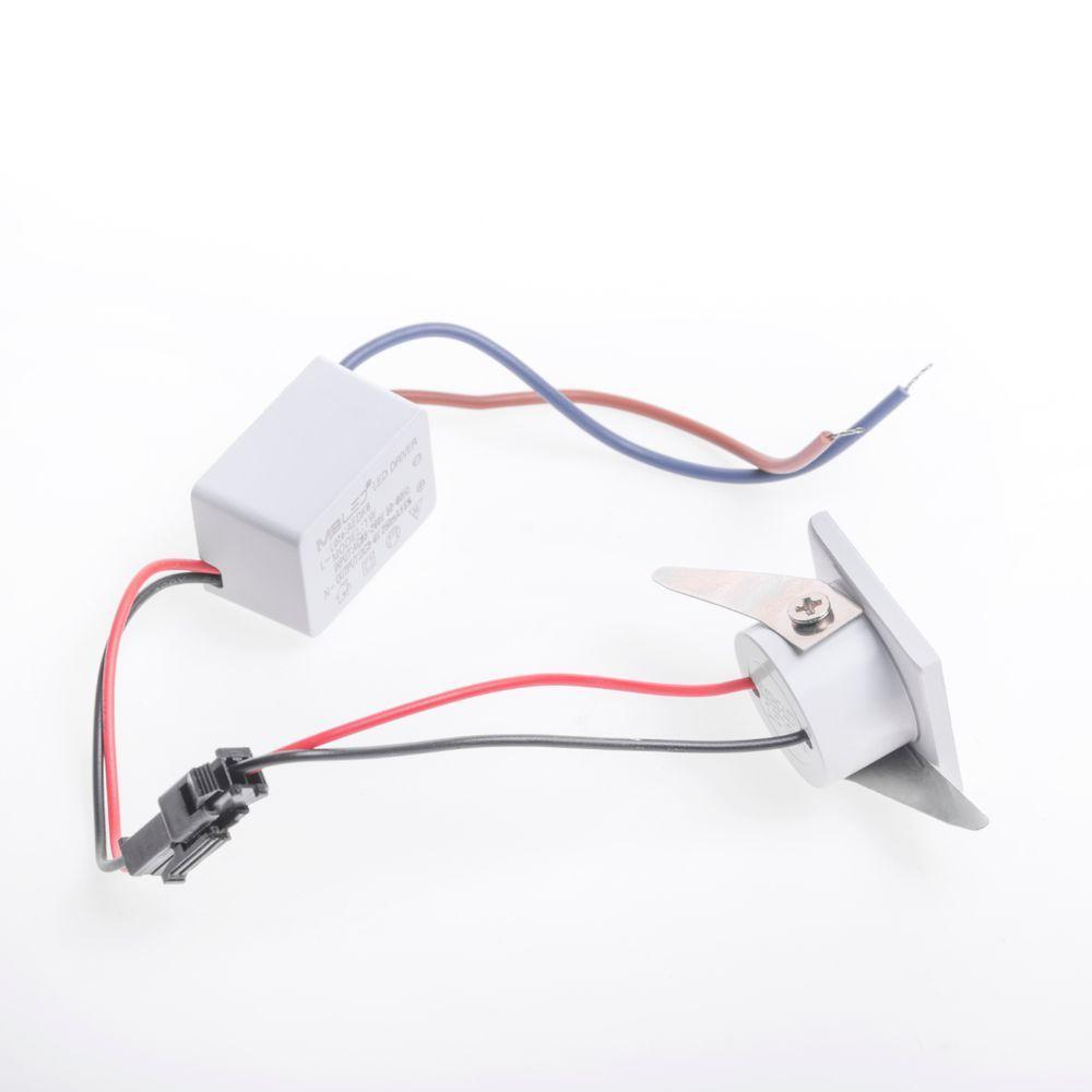 Mini Spot Led De Embutir Quadrado 1w 3000k Branca - 2