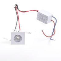 Mini Spot Led De Embutir Quadrado 1w 3000k Branca - 3