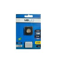 Mini Spot Led De Embutir Quadrado 1w 3000k Preto - 1