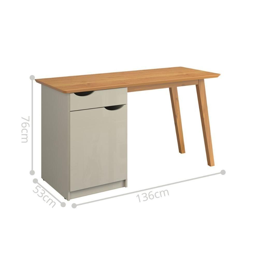 Escrivaninha Com Porta Viana Off White Cinamomo - 2