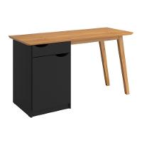 Escrivaninha Com Porta Viana Preto Acetinado Cinamomo - 2