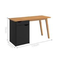 Escrivaninha Com Porta Viana Preto Acetinado Cinamomo - 4