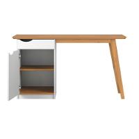 Escrivaninha Com Porta Viana Branco Acetinado Cinamomo - 3