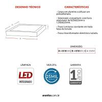 Painel Led Modular 45w Embutir Branco 6500k - 6