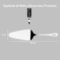 Espátula Pá Cortar Bolo Torta Doce Pizza Aço Inox Premium - 6