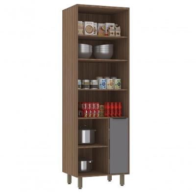 Torre Especial Despenseiro Aspen 70 Cm 3 Portas Luciane Moveis cinza Puro