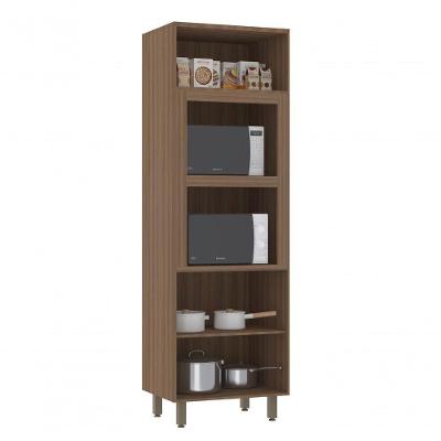 Torre Aspen 70 Cm 3 Portas 2 Nichos Microondas Luciane Moveis beige